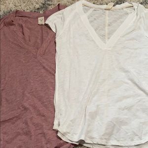 Free people basic tee bundle- size medium